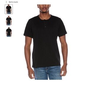 $42 SALE! Men’s Barefoot Dreams Henley T-Shirt - Size: XL Color: Black -NEW
